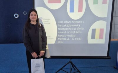 1. mjesto na državnom natjecanju iz francuskoga jezika